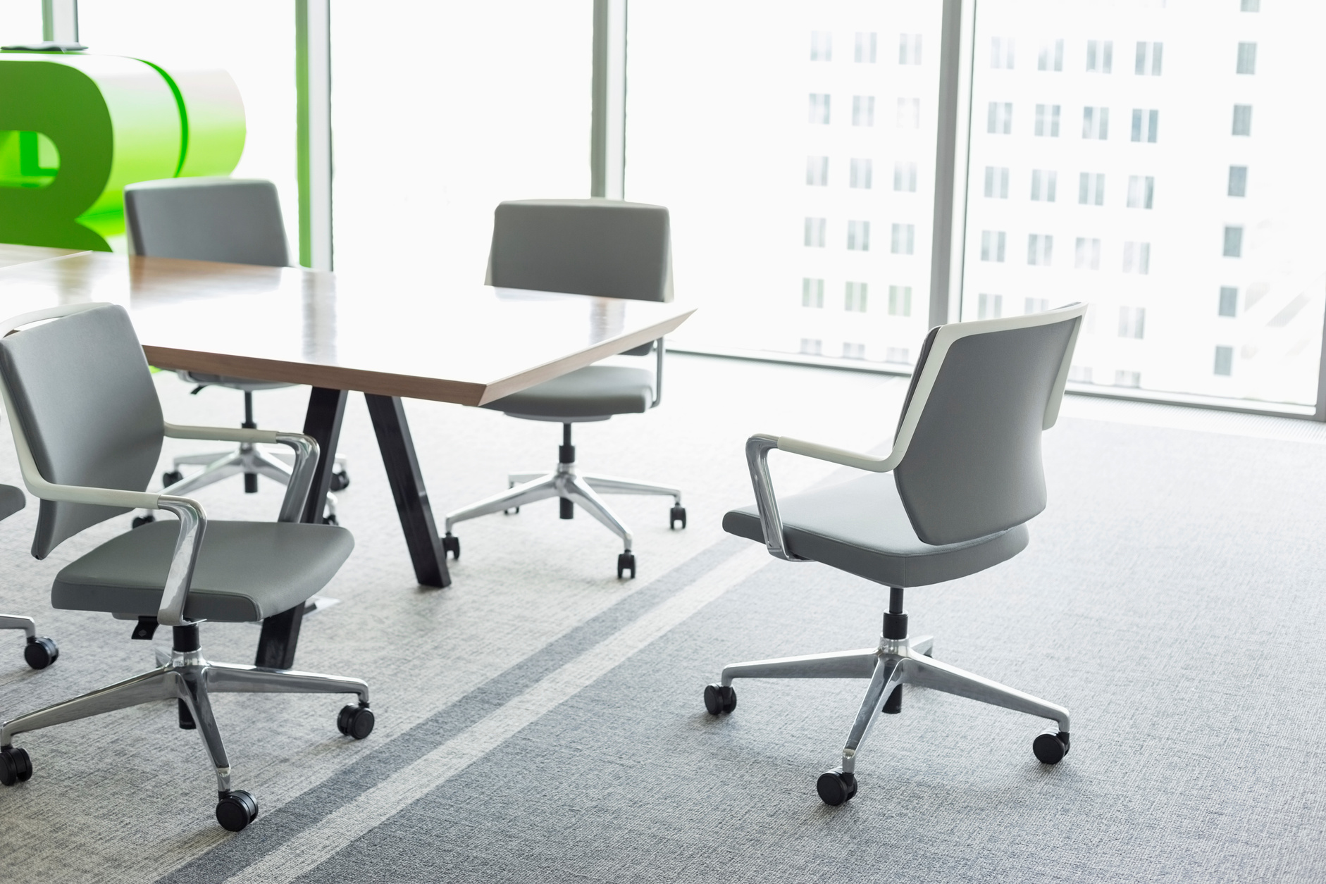Office chairs at conference table